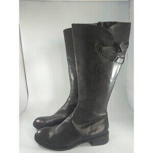 Ecco Shape 25 Tall Riding Boots Women's Black Leather Knee High - EU 40 (9-9.5)